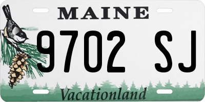 ME license plate 9702SJ
