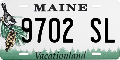 ME license plate 9702SL