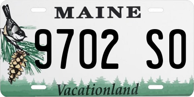 ME license plate 9702SO