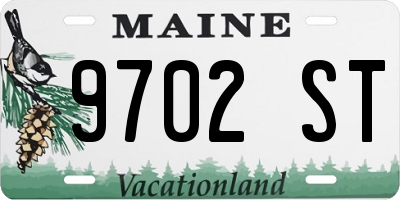 ME license plate 9702ST