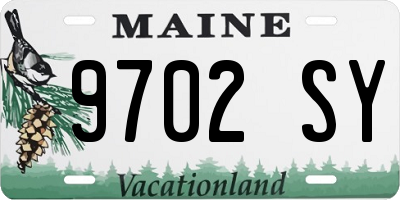 ME license plate 9702SY