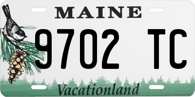 ME license plate 9702TC