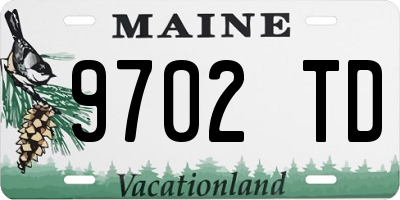 ME license plate 9702TD