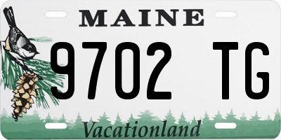 ME license plate 9702TG
