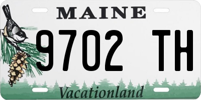 ME license plate 9702TH