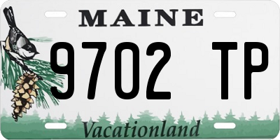 ME license plate 9702TP