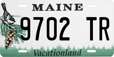 ME license plate 9702TR