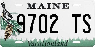 ME license plate 9702TS
