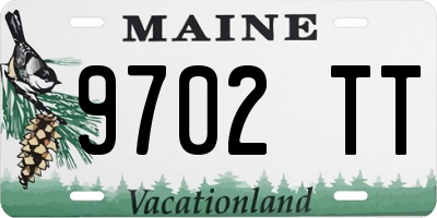 ME license plate 9702TT