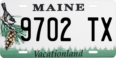 ME license plate 9702TX