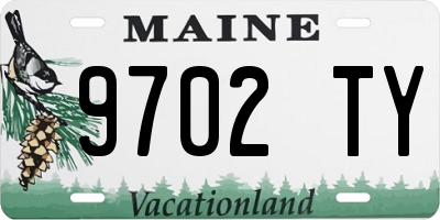 ME license plate 9702TY