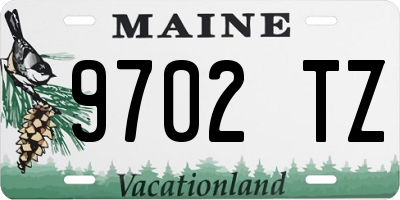 ME license plate 9702TZ