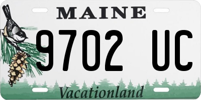 ME license plate 9702UC