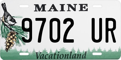 ME license plate 9702UR