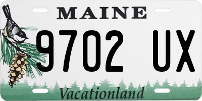 ME license plate 9702UX