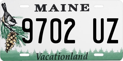 ME license plate 9702UZ
