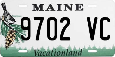 ME license plate 9702VC