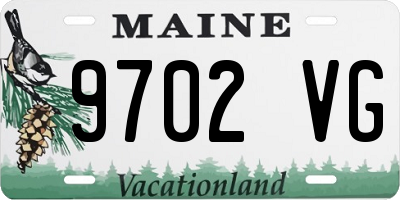 ME license plate 9702VG