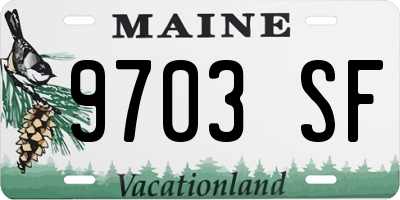 ME license plate 9703SF
