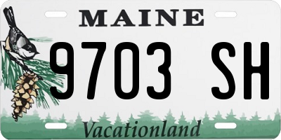 ME license plate 9703SH