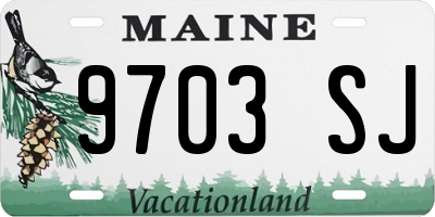 ME license plate 9703SJ