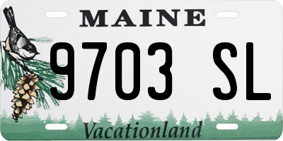 ME license plate 9703SL