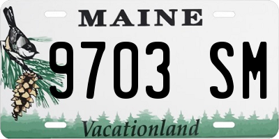 ME license plate 9703SM