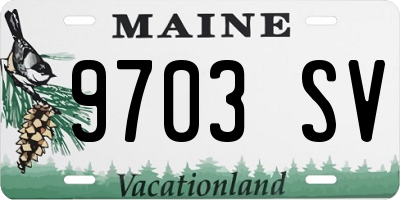 ME license plate 9703SV