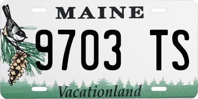 ME license plate 9703TS
