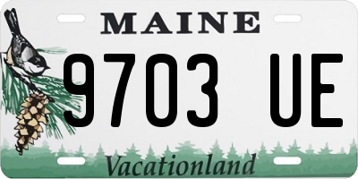 ME license plate 9703UE