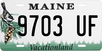 ME license plate 9703UF