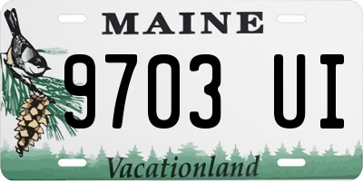 ME license plate 9703UI