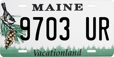 ME license plate 9703UR