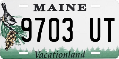 ME license plate 9703UT