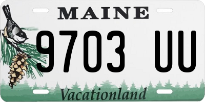 ME license plate 9703UU