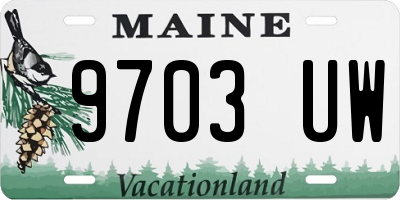 ME license plate 9703UW