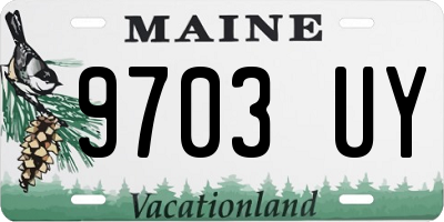 ME license plate 9703UY