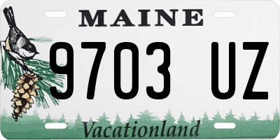 ME license plate 9703UZ