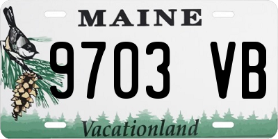 ME license plate 9703VB