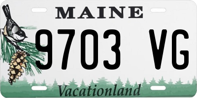 ME license plate 9703VG