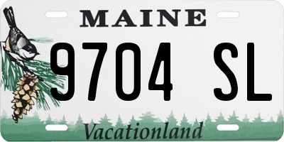 ME license plate 9704SL