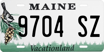 ME license plate 9704SZ