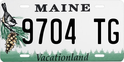 ME license plate 9704TG