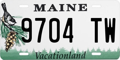 ME license plate 9704TW