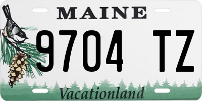 ME license plate 9704TZ