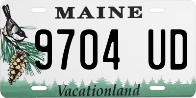 ME license plate 9704UD