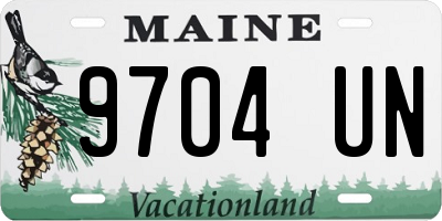ME license plate 9704UN
