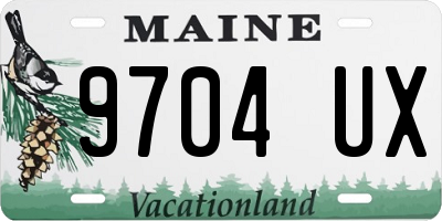 ME license plate 9704UX