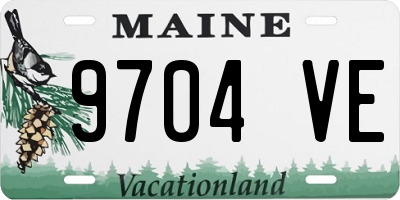 ME license plate 9704VE