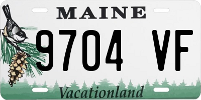 ME license plate 9704VF